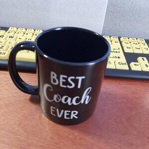Coach Appreciation Gift Mug "Best Coach Ever " Black White